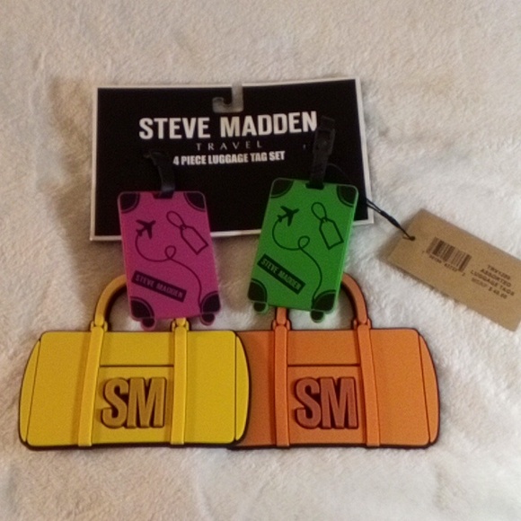 Steve Madden Handbags - STEVE MADDEN BRAND NEW 4 PIECE LUGGAGE TAG SET